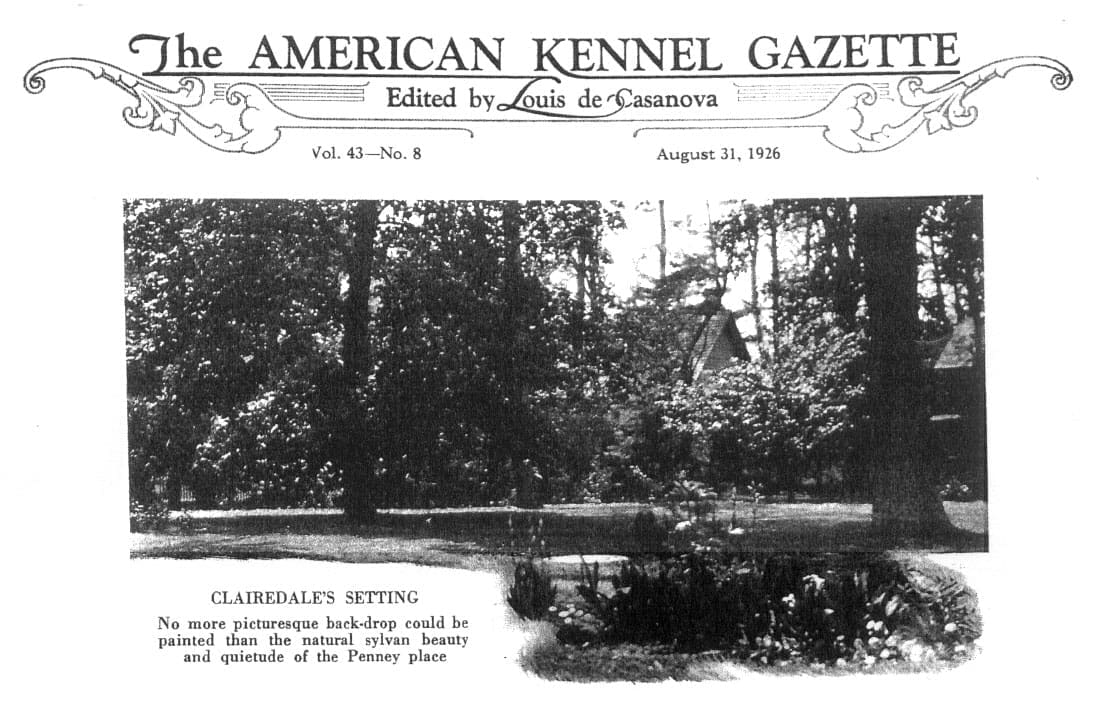 Clairedale by the Sea AKC Gazette August 31 1926