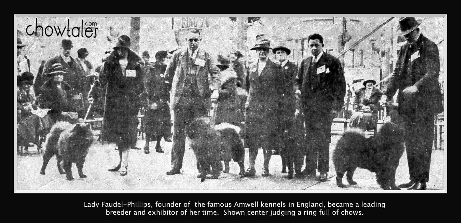 Lady FAudel Phillips judging in England